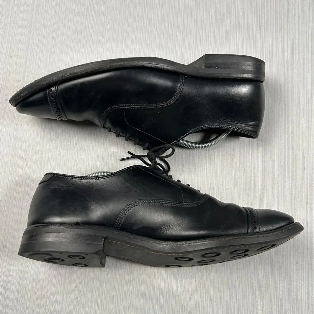 Allen Edmonds Cap Toe Brogue Oxfords Mens 11.5 Black Leather Dress Shoes